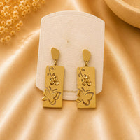 Klitz Elegant  Butterfly  Design  Dangler Earrings for Women (Pack of 12)