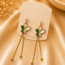 Klitz Elegant  Butterfly  Design Austrian  Stone  Dangler Earrings for Women (Pack of 12)