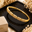 Klitz Pack Of 12 Gold Plated Austrian Stone Openable Kada