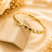 Klitz Pack Of 12 Gold Plated Austrian Stone Openable Kada