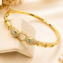 KlitzPack Of 12 Gold Plated Austrian Stone Openable Kada