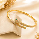 Klitz Pack Of 12 Gold Plated Austrian Stone Openable Kada
