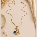 Klitz Fancy Stainless Steel Austrian Stone Necklace Set (Pack of 12)