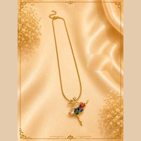 Klitz Fancy Stainless Steel Crystal Stone Necklace Set (Pack of 12)