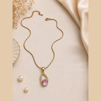 Klitz Fancy Stainless Steel Crystal Stone Designer Necklace Set (Pack of 12)