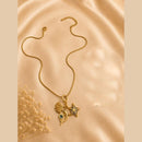 Klitz Fancy Stainless Steel Austrian Stone Designer Necklace Set (Pack of 12)