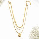 Klitz Premium Stainless Steel Herringbone Heart Shape Chain Necklace 