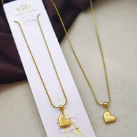 Klitz Premium Stainless Steel Heart Shape Chain Necklace 
