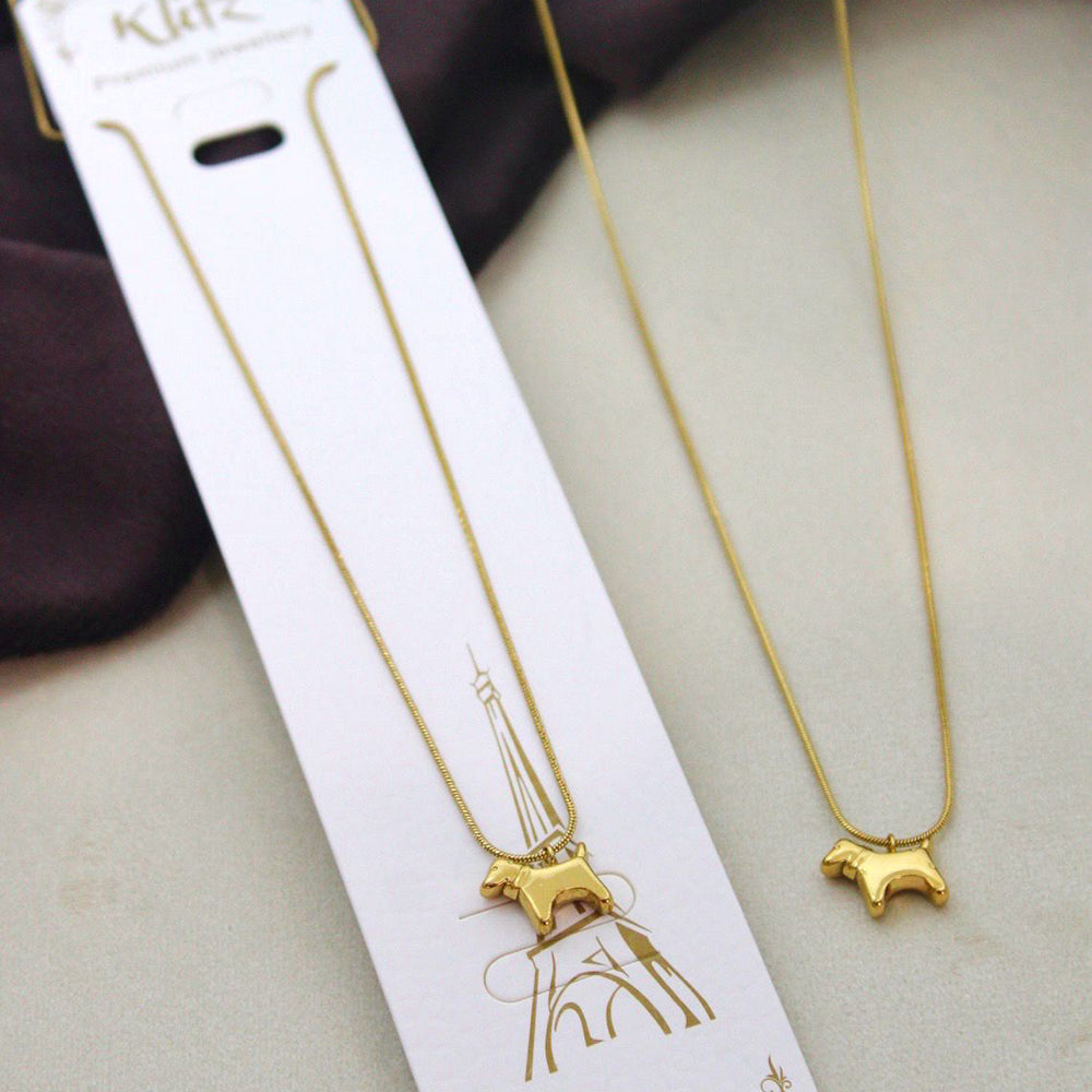 Klitz Stunning Gold Plated Stainless Steel Chain Pendant
