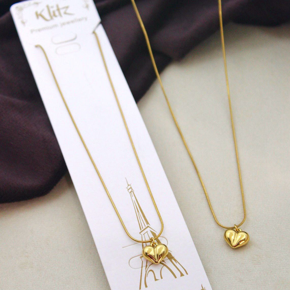 Klitz Stunning Gold Plated Austrian Stone Chain Pendant