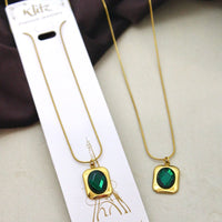 Klitz Stunning Gold Plated Stainless Steel Chain Pendant