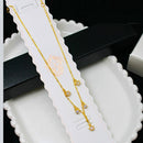 Klitz Premium Stainless Steel Crystal Stone Chain Necklace (Set of 12)