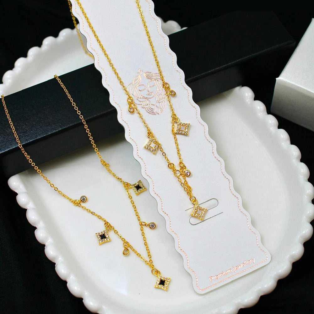 Klitz Premium Stainless Steel Chain Necklace (Set of 12)