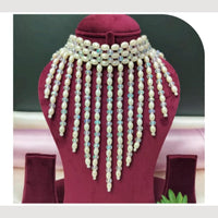Dhirish International Classic Pearl Jewellery Choker Necklace