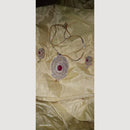 Dhirish International Stylish 2 Tone American Diamond Pendant Chain