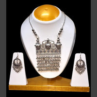 Dhirish International Oxidised Plated Necklace Set