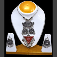 Dhirish International Oxidised Plated Necklace Set