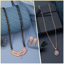Dhirish International Elegant Ensemble American Diamond Combo Set