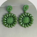 Dhirish International Pearl Flower Design Dangler Earrings