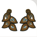 Dhirish International Leaves Shape Design Beads Dangler Earrings