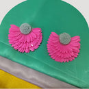 Dhirish International Floral Petal Charm Beads Earrings