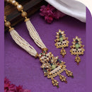 Dhirish International Graceful Pota Kundan And Pearl Necklace Set 