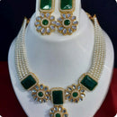 Dhirish International Royalty Glam Pota Kundan And Pearl Necklace Set
