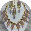 Dhirish International Royalty Glam Pota Kundan And Pearl Necklace Set