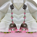 Dhirish International Heritage Oxidised Plated Beads Jhumki Earrings