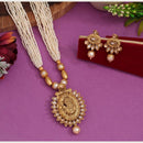 Dhirish International Crystal Stone Temple Necklace Set