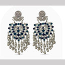 Dhirish International Heritage Oxidised Plated Meenakari Dangler Earrings