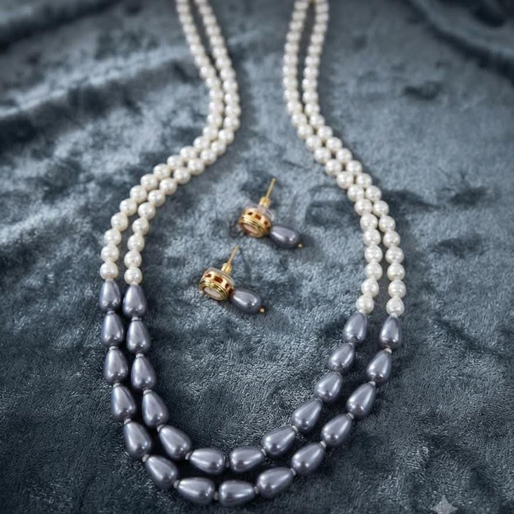 Dhirish International Designer Double Strand Beads Necklace for Women
