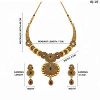 Dhirish International Pota Stone Designer Necklace Set for Women