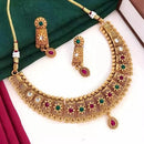 Dhirish International Pota Stone Designer Necklace Set for Women