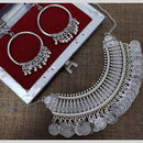 Dhirish International Elegant Oxidised Necklace Set 