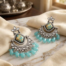 Dhirish International Stylish Kundan Stone And Beads Dangler Earrings