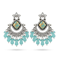 Dhirish International Stylish Kundan Stone And Beads Dangler Earrings