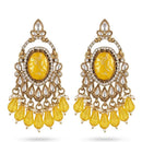 Dhirish International Stylish Kundan Stone And Beads Dangler Earrings