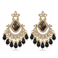 Dhirish International Stylish Kundan Stone And Beads Dangler Earrings