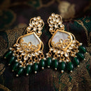 Dhirish International Stylish Kundan Stone And Beads Dangler Earrings 