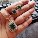 Dhirish International Austrian Stone Chain Pendant Set