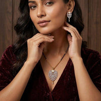 Dhirish International Ethnic Austrian Stone And Beads Mangalsutra