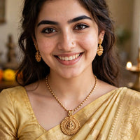 Dhirish International Traditional Temple Chain Pendant Set