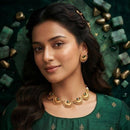 Dhirish International Pota Stone Designer Necklace Set for Women