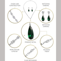 Dhirish International Royal American Diamond Necklace Jewellery Set