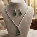 Dhirish International Royal American Diamond Necklace Jewellery Set