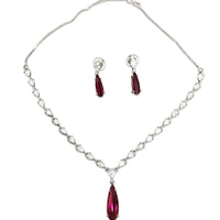 Dhirish International Royal American Diamond Necklace Jewellery Set