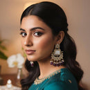 Dhirish International Heritage Pearl Dangler Earrings