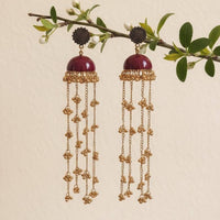 Dhirish International Heritage Pearl Jhumki  Earrings