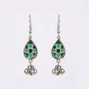 Pusti Art & Craft Royal Enamel And Ghugnroo Dangler Earrings (Assorted Color)